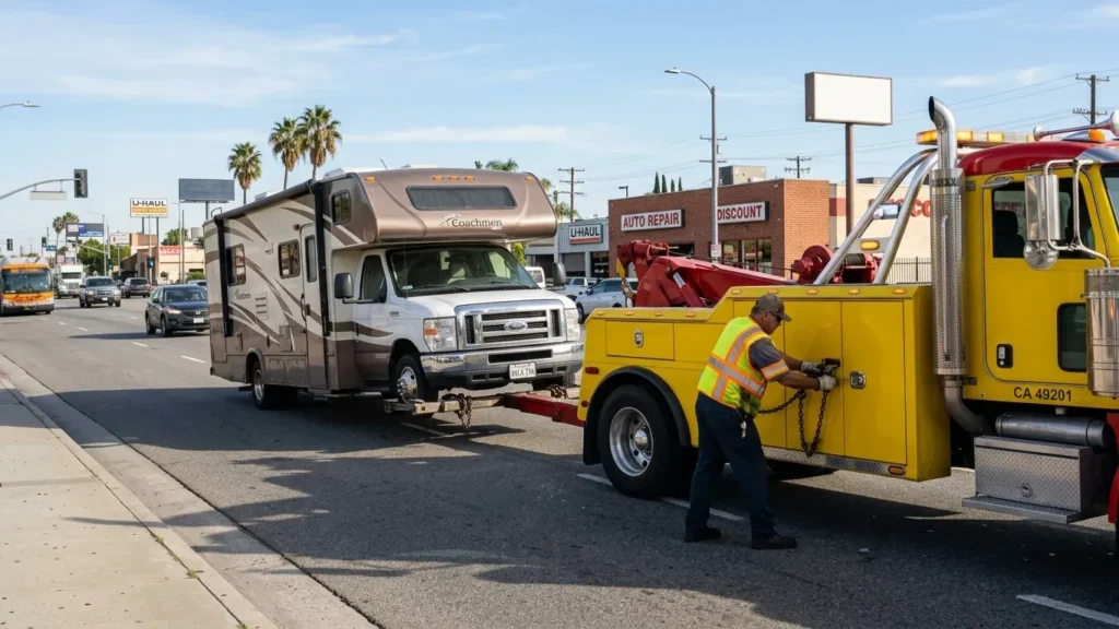 Heavy Duty Towing for an RV in Van Nuys CA